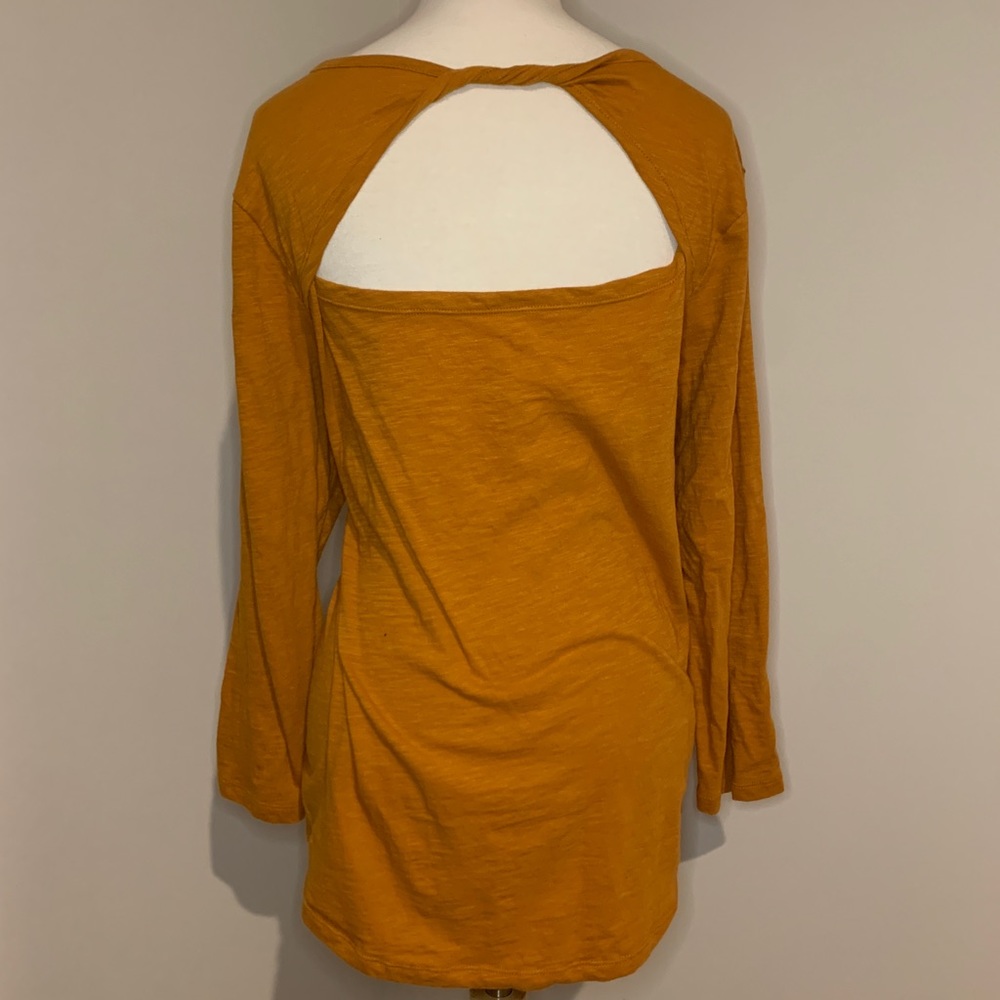 Old Navy Mustard Top with Open Back